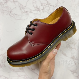 ⓉⒽⓇⒺⒺⒼ🔥45折⚡Dr. Martens 1461 馬汀大夫 3孔 硬皮 低筒 英倫風 酒紅 櫻桃紅 女鞋 靴子