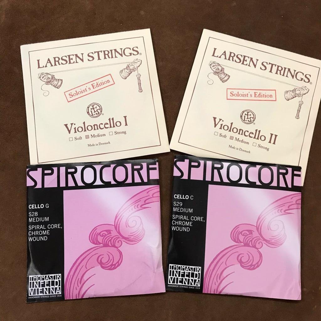 {鈺聲國際弦樂器}LARSEN Solo 中張 (A+D) Spirocore MediumS28G+S29C 大提琴弦