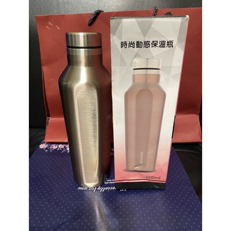 TOYOTA時尚動感保溫瓶(玫瑰金) 500ml