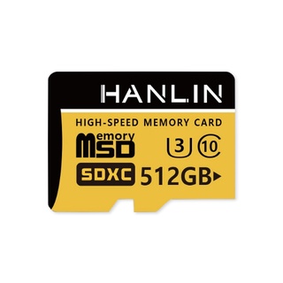 HANLIN 512GB 高速記憶卡 Micro SD TF 記憶卡 512G C10 U3 SDHC 小卡