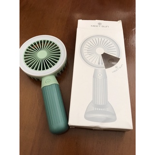 炎炎夏日~全新【MEET SUN】手持迷你充電風扇(抹茶綠)