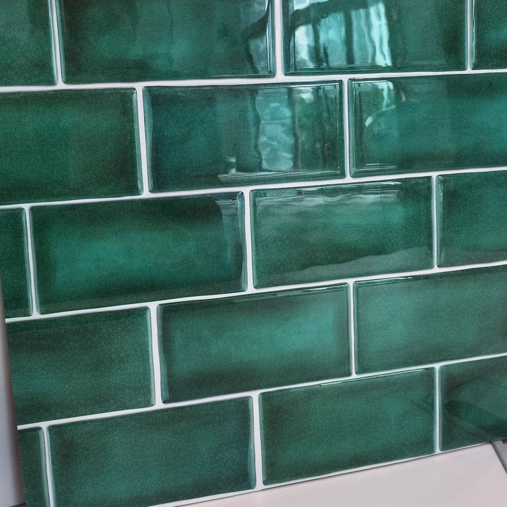 3D立體水晶壁貼 頂級質感【台灣出貨發票】壁貼 防水壁貼 復古綠大理石磚 牆壁貼 廚房壁貼 瓷磚貼 廚房浴室牆壁