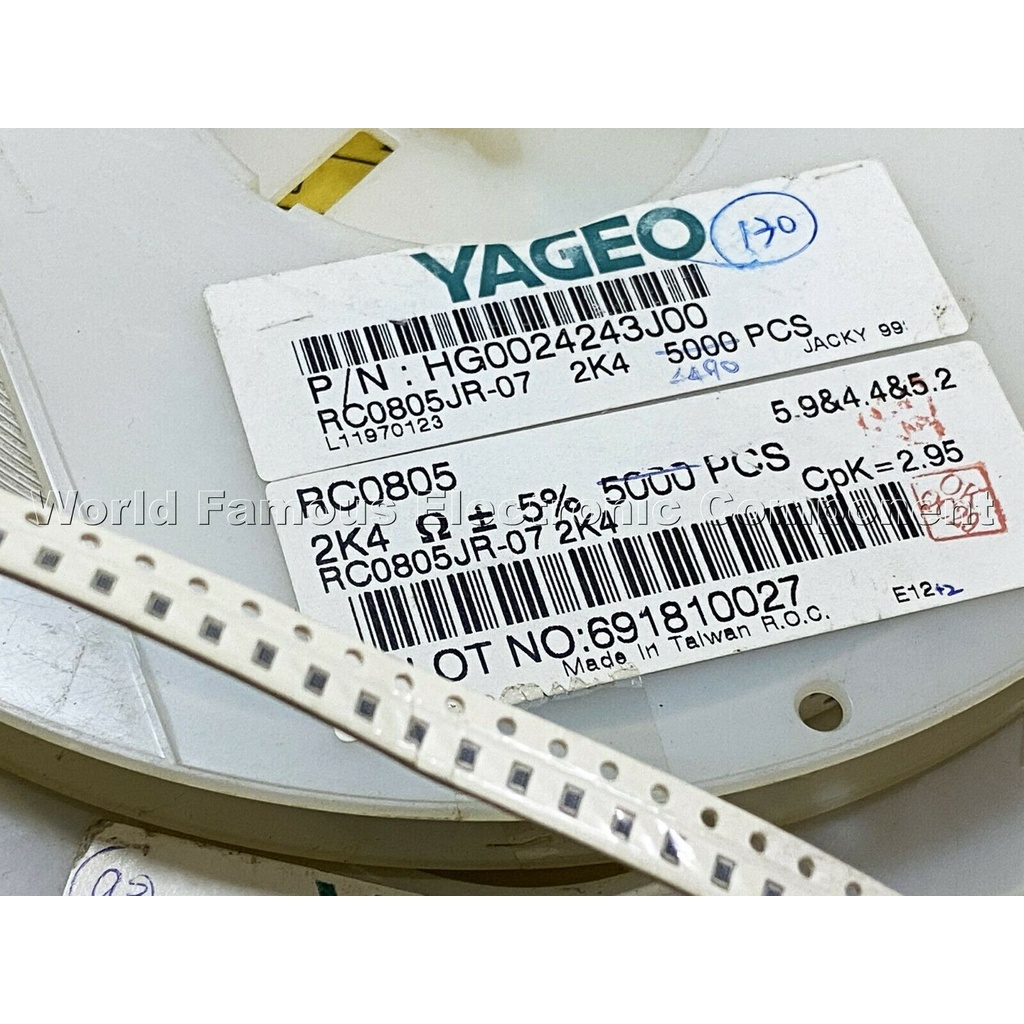 100個 - YAGEO 0805 Surface Mount SMD / SMT 電阻