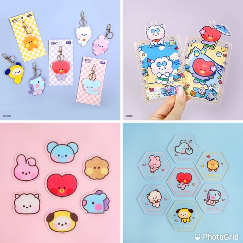 預購 BT21 Minini 壓克力鑰匙圈 / 卡套 / 貼紙 / 杯墊 Monopoly Narahome Line