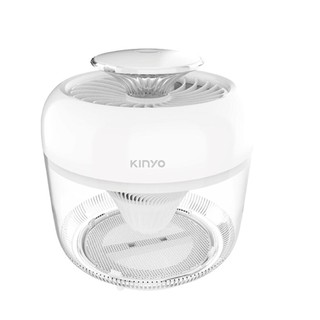 kinyo 360°環繞吸入式捕蚊燈 KL-5380 透明儲蚊盒 LED紫光燈 漩渦氣流 USB隨插即用-【便利網】