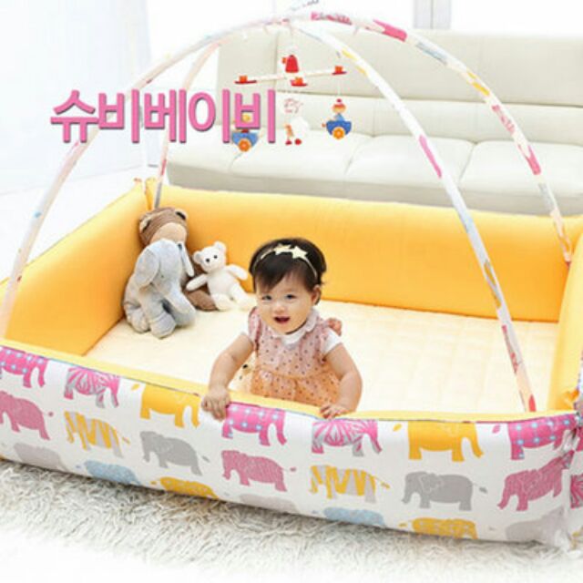🐻韓國品牌👶【超級寶貝圍欄睡床】多功能遊戲圍欄床。嬰兒爬行墊。折疊墊。安全護欄