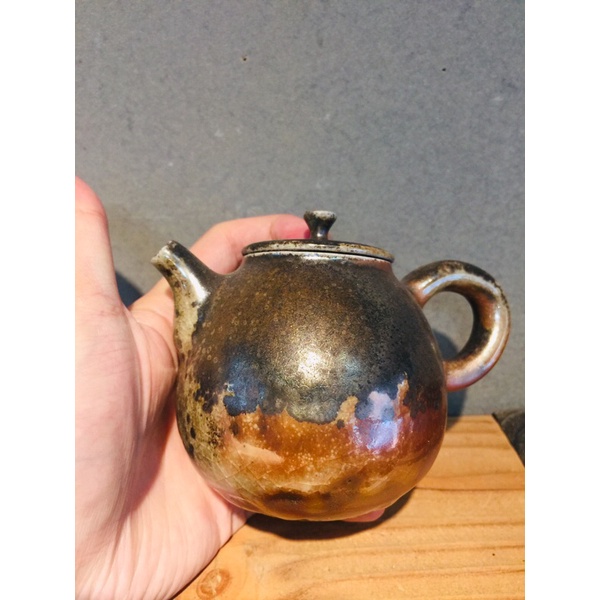 陶藝名家彭宗文老師柴燒志野釉茶壺；鐵含量高能軟化水質