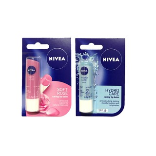 附發票 英國進口 Nivea 護唇膏 玫瑰款(粉) / 保濕 濕潤款(藍) SPF15