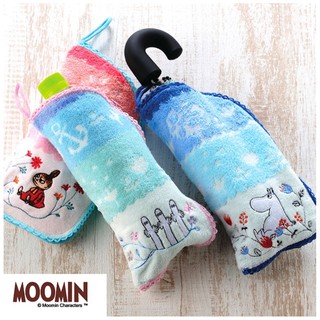 【彩購屋】現貨 日本進口 MOOMIN 嚕嚕米 小不點 無撚糸 毛巾拉鍊袋 萬用袋 小物袋 雨傘袋 水瓶袋 吸水 毛巾