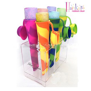 ☆[Hankaro]☆ 創意矽膠模具迷彩分蓋款/連蓋款冰棒模具(6色一組) ~(批發另洽)