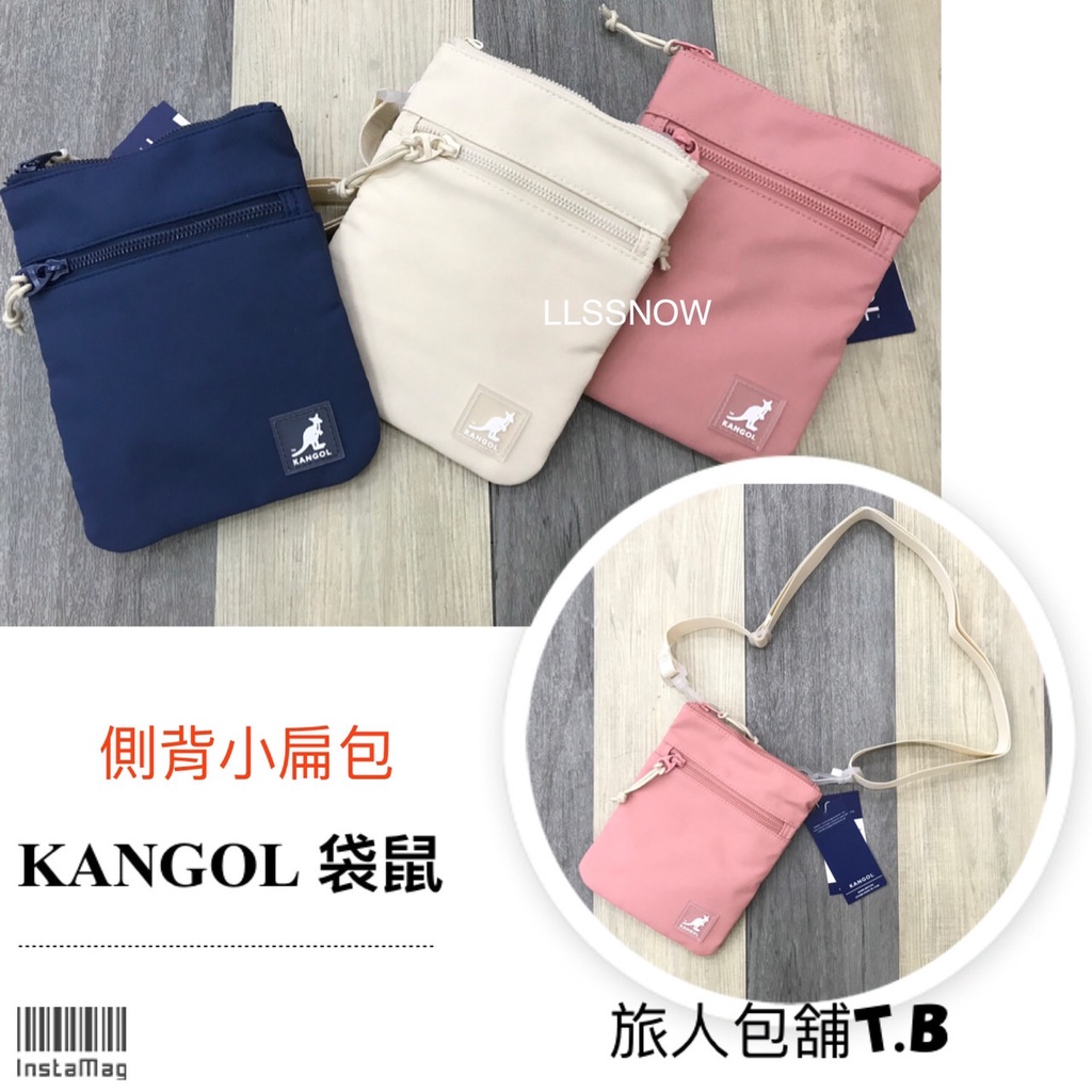 KANGOL 袋鼠 文青系側背小扁包 側背小包 潮流休閒小包 側背包 潮流包 女生包包 尼龍側背包 側背小包 (現貨)