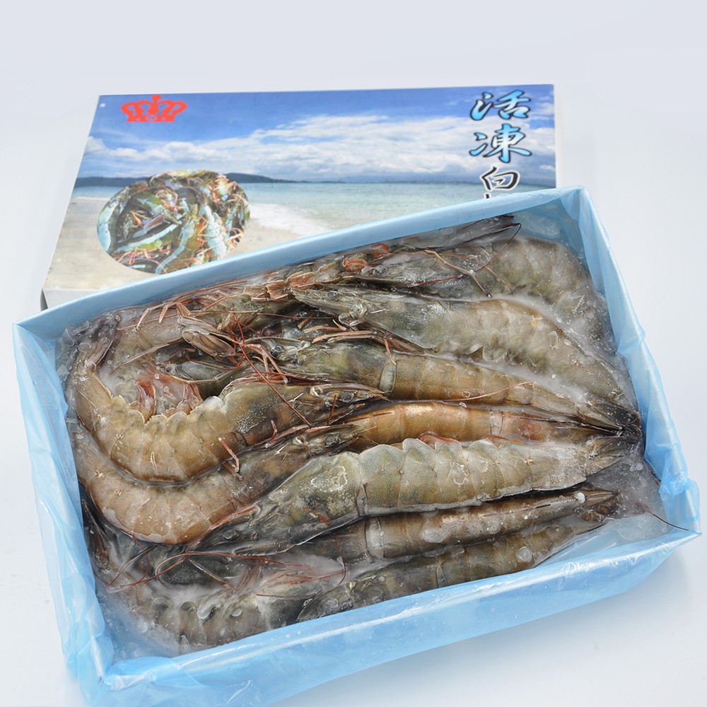 紅毛港海鮮市集 馬來西亞 及汶萊  天然活凍白蝦  解凍後1斤 中秋烤海鮮必備