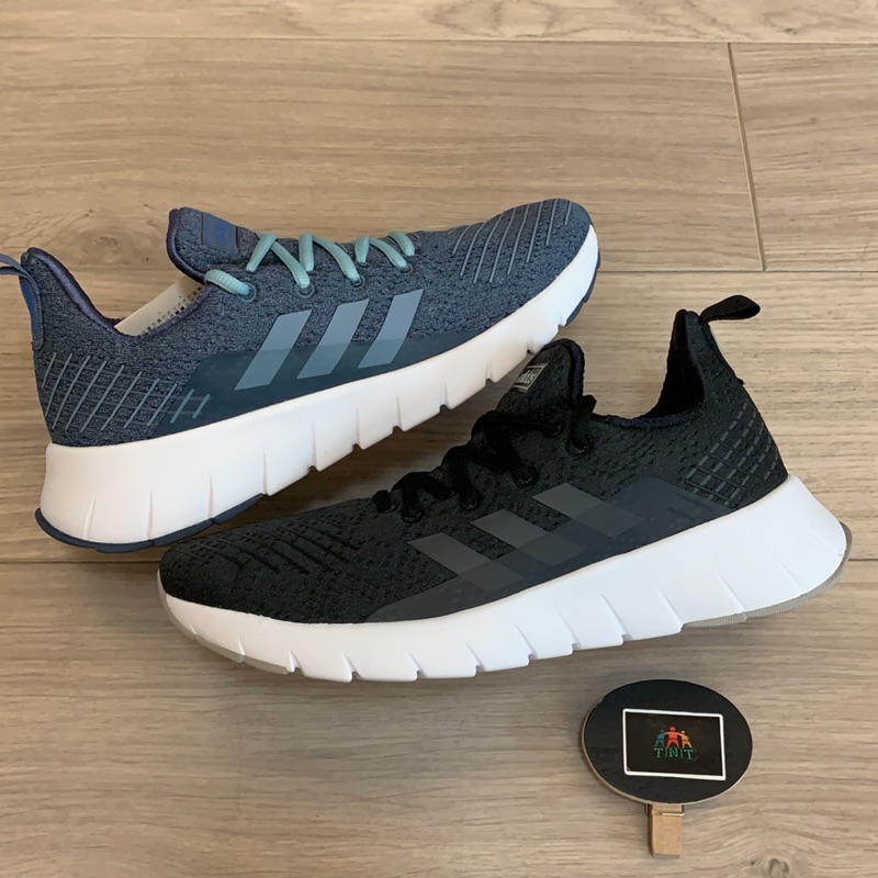 《TNT》ADIDAS ASWEEGO 女 襪套 記憶鞋底 慢跑鞋 黑白 F37079 藍灰 F36320