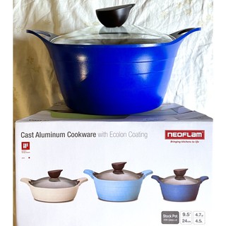 ❤️降價特賣❤️NEOFLAM陶瓷鍋、EELA系列陶瓷不沾湯鍋24cm+玻璃蓋、湯鍋