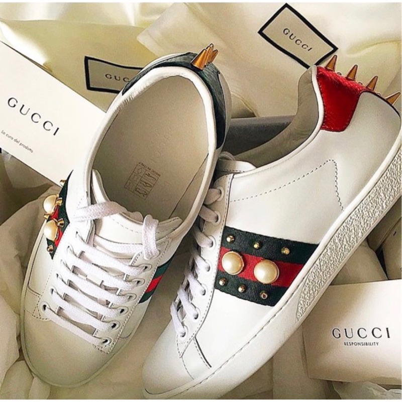 gucci ace pearl