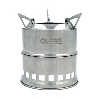 【QUBE】木氣爐 露營必備 攜帶式環保木氣爐 木燃氣爐 火箭爐
