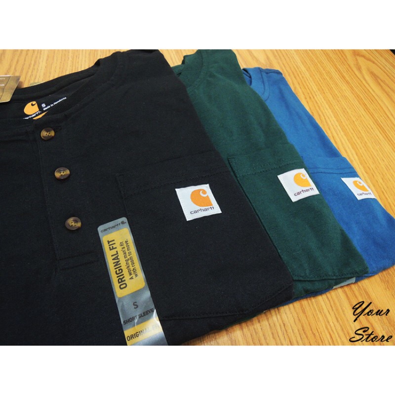 【Your Store】美牌 Carhartt Henley Short Sleeve 亨利領 短T K84系列 七色