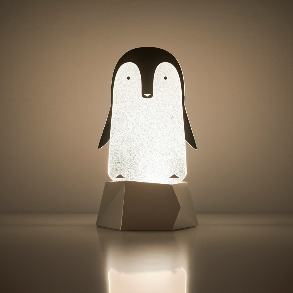 環保省電 專利導光LED 小夜燈 Xcellent｜Party Light 派對時光 動物燈 - Penguin 企鵝