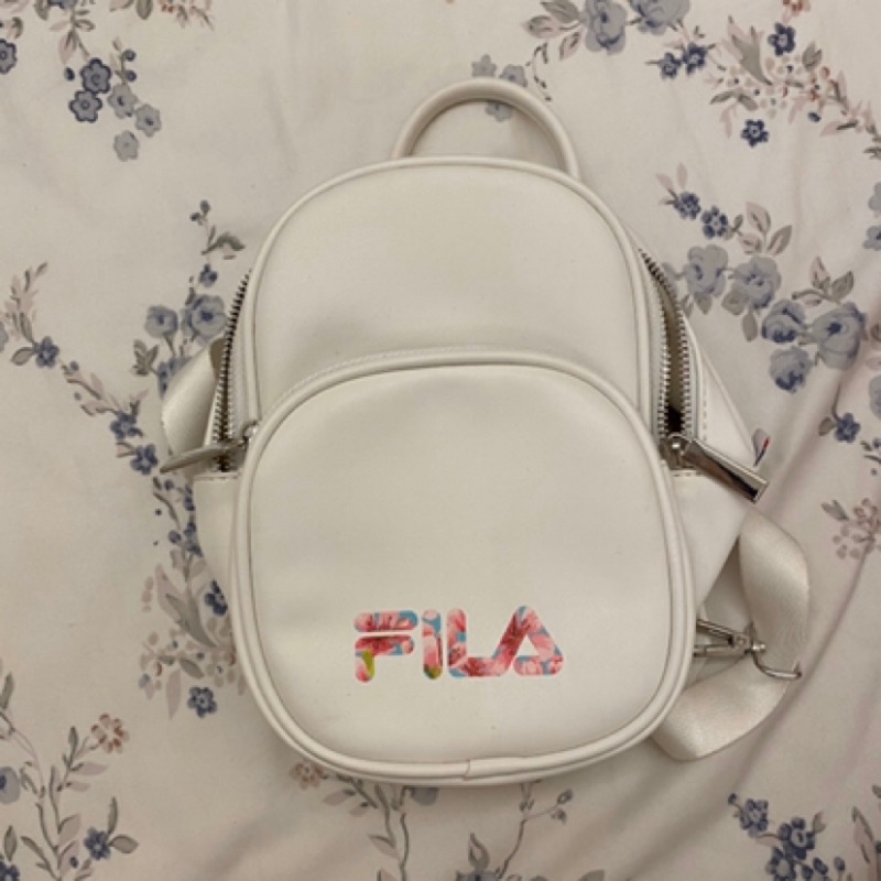 （實拍）711 限量FILA櫻花系列後背包 櫻花白款 fila 後背包