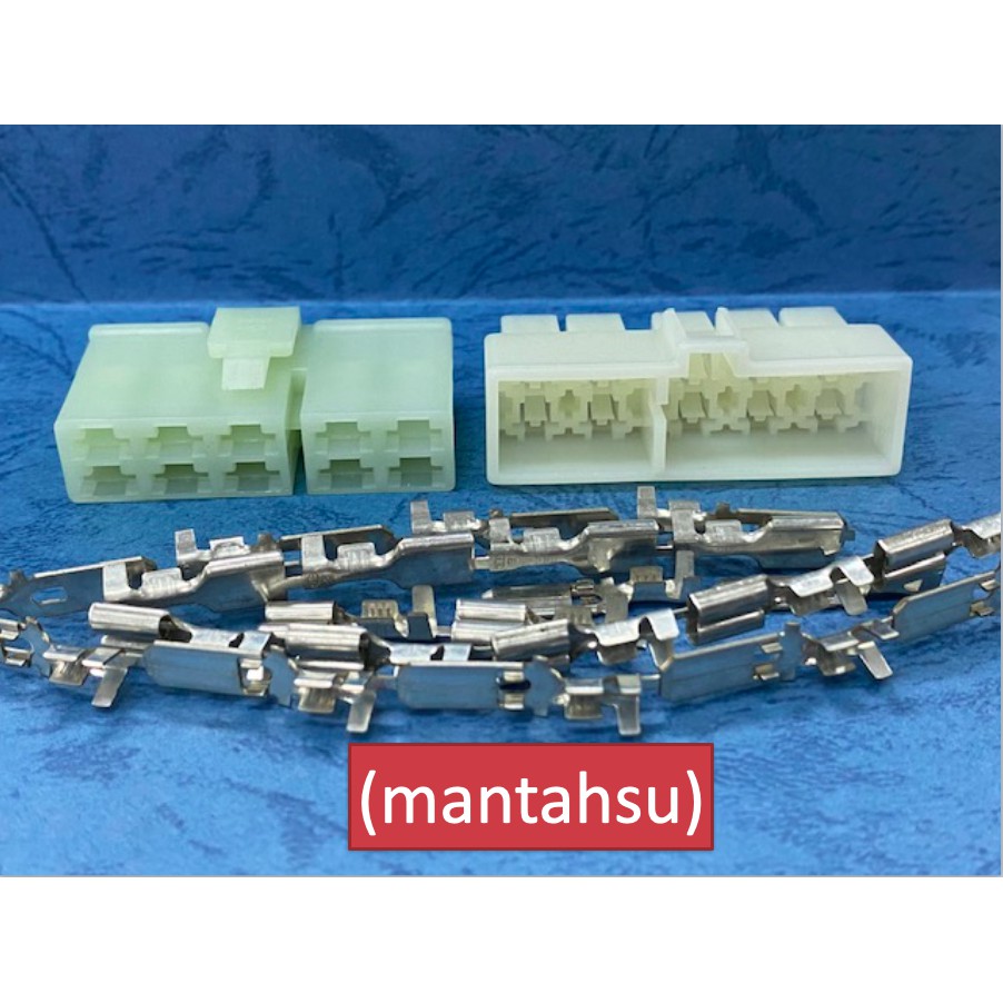 (mantahsu)10P 汽車250型10孔非防水公母連接器+公母端子- 車用電線接頭/電系接頭/快速接頭
