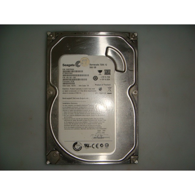 Seagate 3.5吋~硬碟~500GB(SATA)~型號ST3500418AS &lt;103&gt;