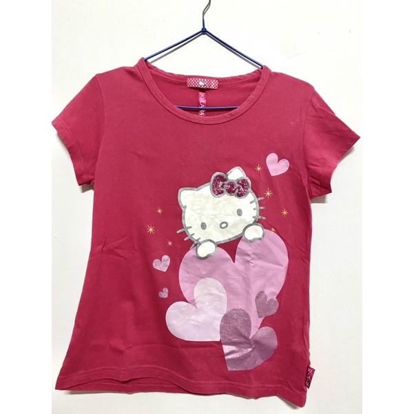 【二手衣】KI•LA•RA Hello Kitty桃紅色短袖M號T恤