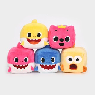 Pinkfong 碰碰狐 Baby Shark 鯊魚寶寶家族 發聲方塊絨毛娃娃 鯊魚家族會唱歌安撫毛絨玩偶玩具禮物