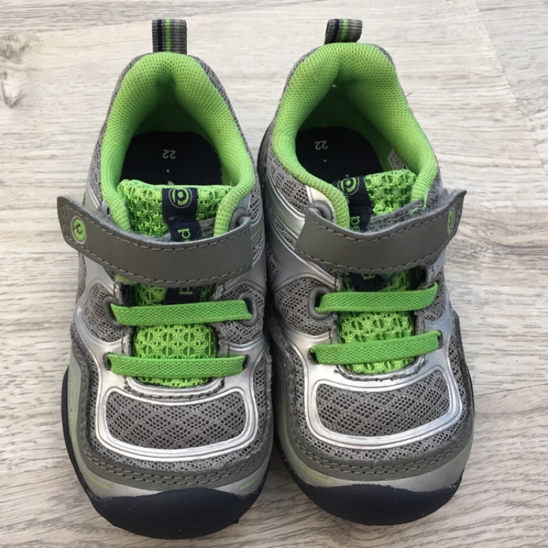 美國學步鞋品牌Pediped Girp ‘N’ Go系列二階鞋款Force,Silver Lime