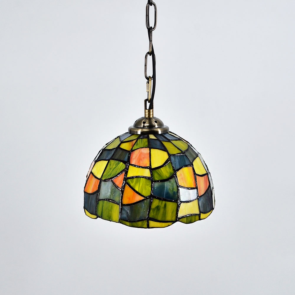 8''半立體主義吊燈|Tiffany蒂芬妮手工彩繪玻璃燈飾