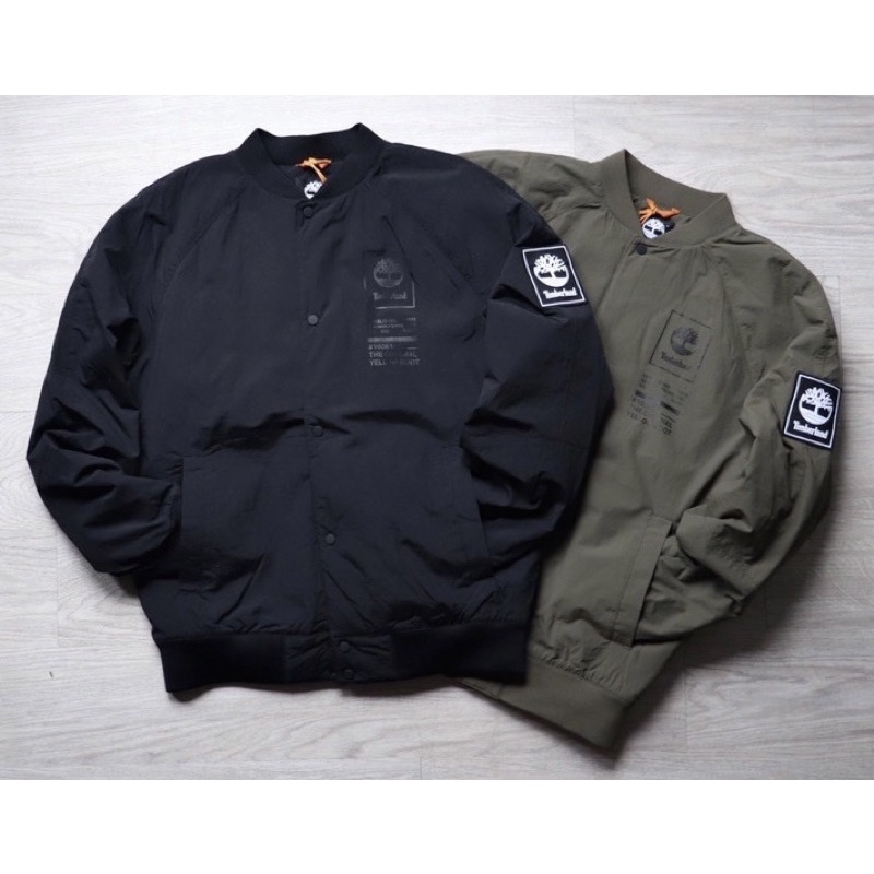 Timberland 棒球外套 防水 軍綠色