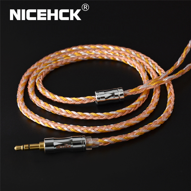 NICEHCK C16-2耳機線16股銅鍍銀MMCX/2Pin/QDC/NX7銅銀金3色混編