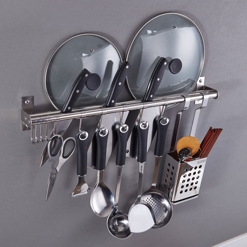 304不銹鋼廚房用具 壁掛刀架 免釘免打孔 廚具用品收納廚房置物架