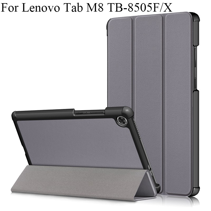 適用於 聯想 Lenovo Tab M8 平板電腦保護殼 TB-8505F/X  側掀三折款 平板保護套 彩繪 商務