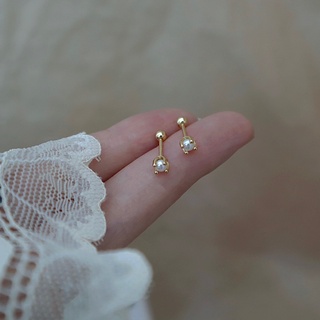韓國小珍珠穿孔耳環簡單珠子螺絲耳環
