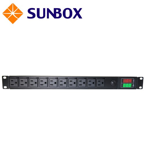 10孔20安培 LED電流電壓錶 PDU (SPME2010)SUNBOX