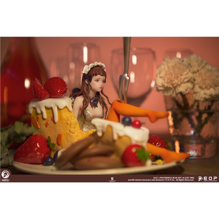 【撒旦玩具 SatanToys】預購 EOP STUDIO 【食材少女】 芝士蛋糕少女 草莓起司蛋糕少女 雕像 甜食美女