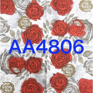 波弟彩繪拼貼/木器彩繪/蝶古巴特餐巾紙/AA4806美麗玫瑰花