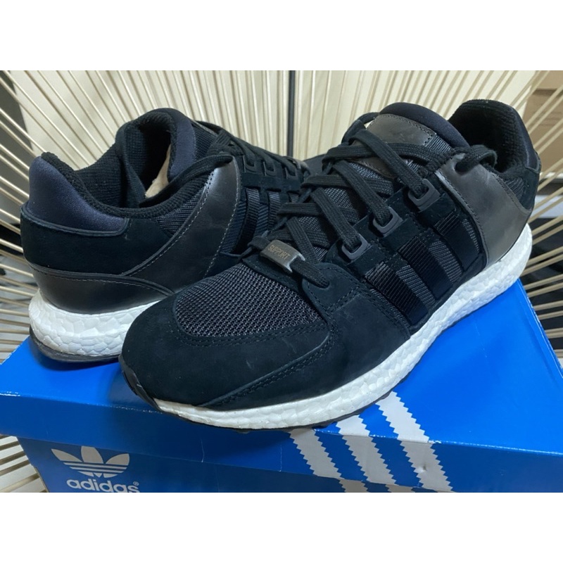 ADIDAS ORIGINAL EQT SUPPORT ULTRA BOOST 黑 真皮 麂皮 US10 BA7475