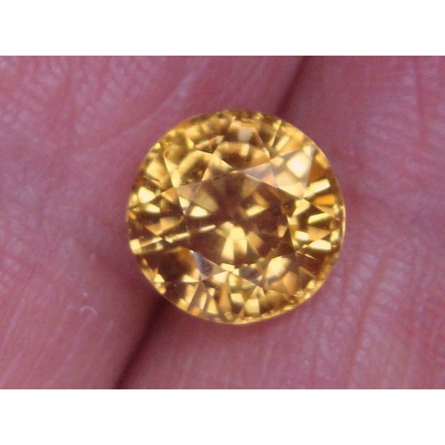 4 30cts天然無燒vvs圓形金黃色鋯石 風信子石 Zircon 蝦皮購物