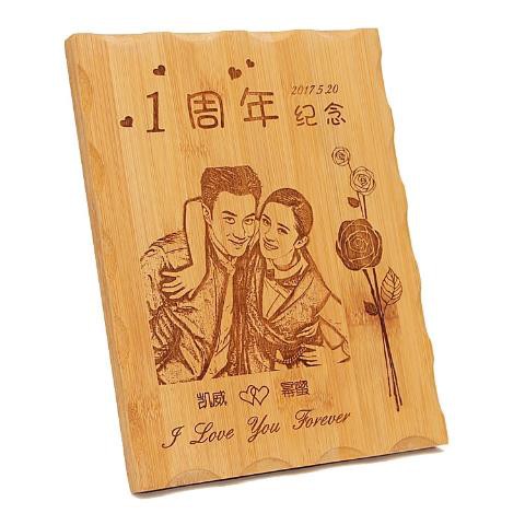 定制木刻畫結婚戀愛一周年紀念日生日禮物送老公老婆男女朋友創意 蝦皮購物