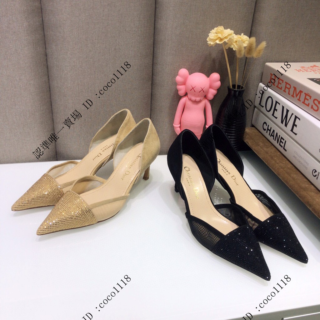278迪奧高跟鞋dior 21春夏高定款尖頭女鞋cd 水鉆高跟婚鞋 蝦皮購物