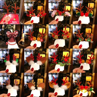 【Lucia玩美小舖】CH001 聖誕節髮飾 聖誕鹿角頭飾 聖誕節髮箍 鹿耳毛球麋鹿聖誕老人聖誕樹聖誕節打扮