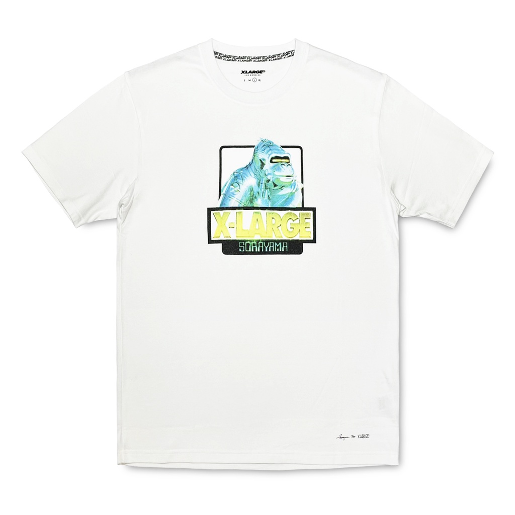 [稀有品] XLarge x Hajime Sorayama 空山基絕版聯名款 白色底 機械中指猩猩短袖T恤 L號
