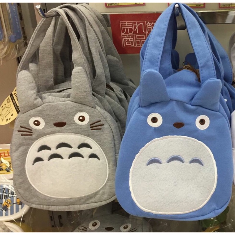 日本正版 宮崎駿龍貓 拉鍊手提便當袋 手提袋 開學必備餐盒袋