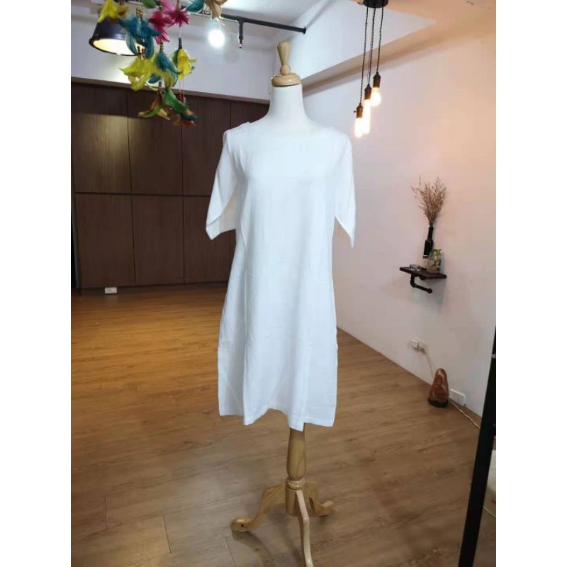 【Lakshmi 各國好物 印度】印度品牌 白色短洋裝/中長版上衣