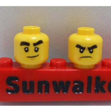 【積木2010】#569 樂高 LEGO 粗眉 笑臉 生氣 雙面 人頭 / 忍者 阿剛 Cole 人偶頭 人頭