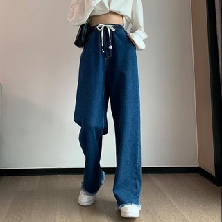 牛仔褲長褲 直筒褲 高腰褲 中大尺碼 M-5XL新款牛仔褲女闊腿褲 加絨加厚大碼200斤1F039-6808.胖胖美依
