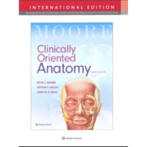 力大圖書MOORE Clinically Oriented Anatomy(I.E.) 8/E 2018