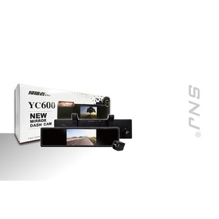 SNJ 掃描者 YC600S 後視鏡型前後雙鏡頭汽車行車記錄器 倒車顯影 GPS測速 附贈32G記憶卡