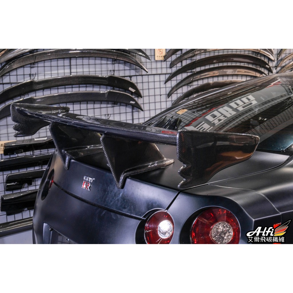 Alfi Carbon Nissan R35 Gtr N款碳纖維戰鬥尾翼 蝦皮購物